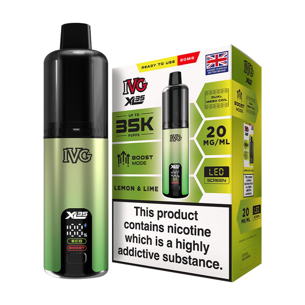 IVG XL 35K Ultra Disposable Vape - Lemon & Lime | Long-Lasting 35,000 Puffs | Free Shipping