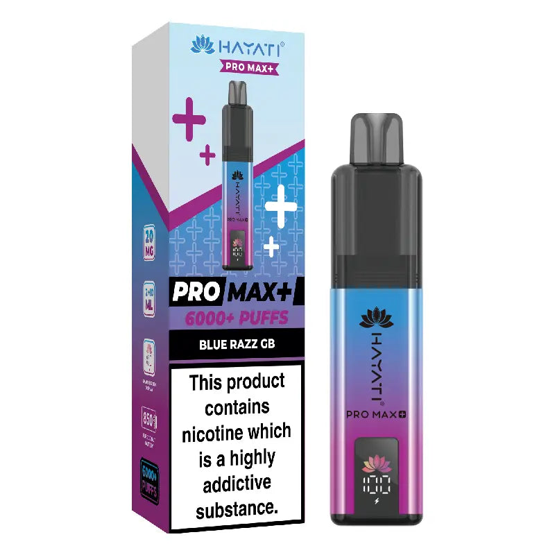Hayati Pro Max 6000 Puffs Vape Device – Blue Razz Gummy Bear Flavour, UK