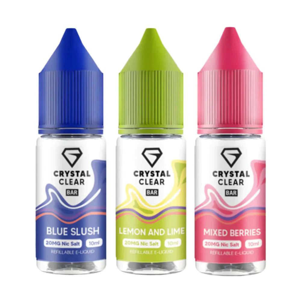 CRYSTAL CLEAR BAR NIC SALTS