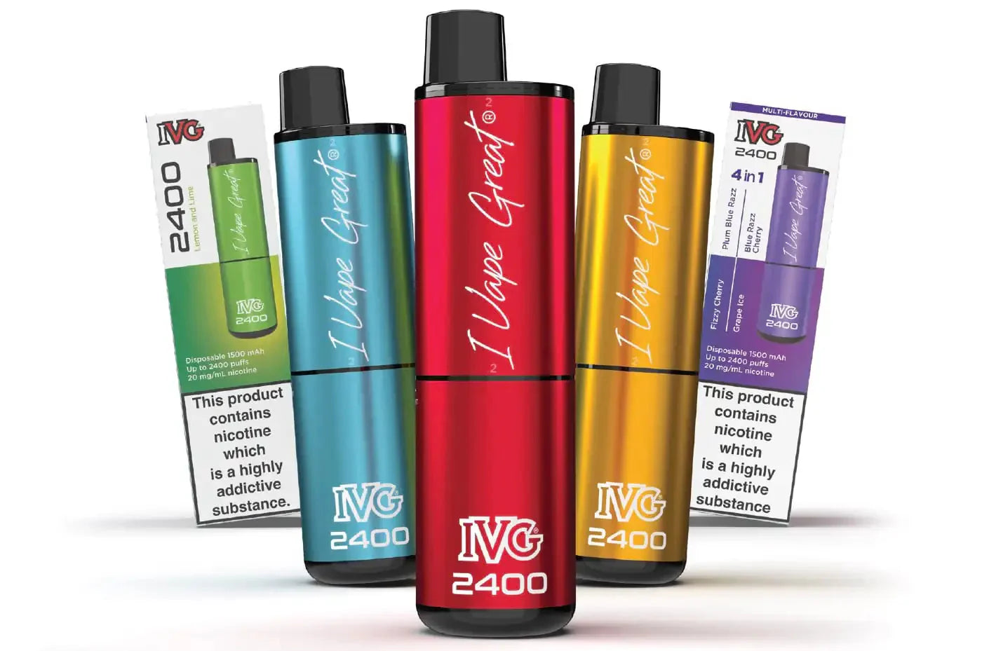 IVG 2400 4-in-1 Prefilled Pod Kit | UK Legal Big Puff Vape