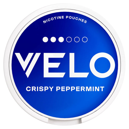 Velo Crispy Peppermint Nicotine Pouches 10mg | Buy Online | Free Shipping UK