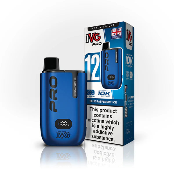 Top-Rated IVG 12 Pro Vape Kit  ( Blue Raspberry Ice )