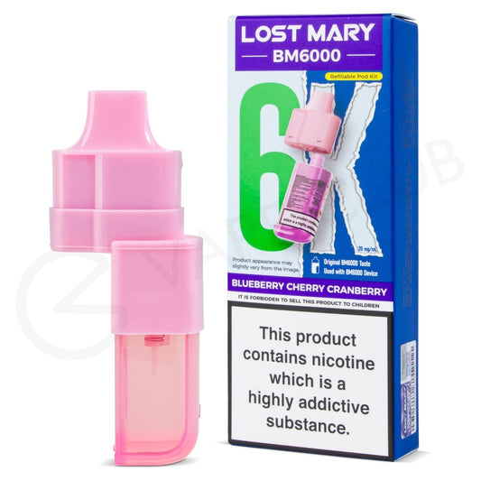 Lost Mary BM6000 Vape – Blueberry Cherry Cranberry | Rechargeable & Portable