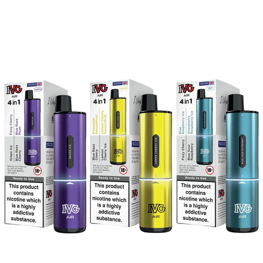 IVG AIR 4 IN 1 VAPE KITS (RECHARGEABLE)